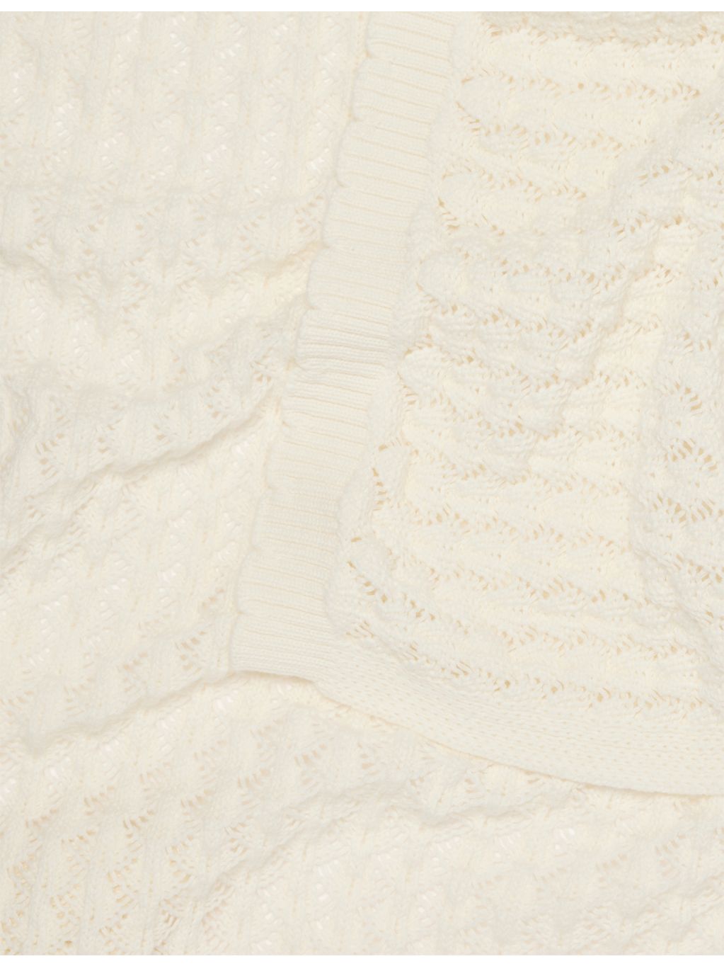 The Little Tailor scalloped pointelle cotton blanket, UK version