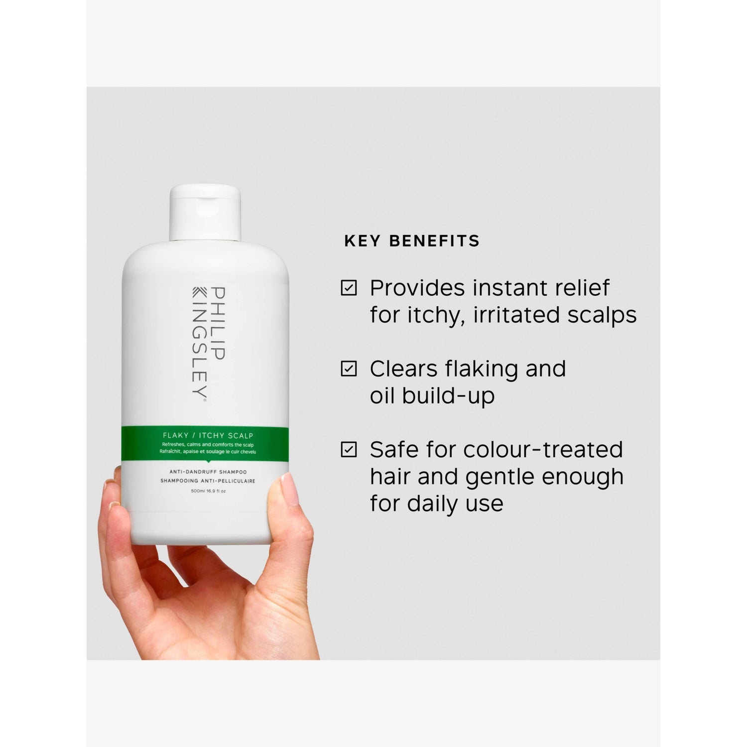 Philip Kingsley anti-dandruff shampoo flaky itchy scalp 500ml, UK version