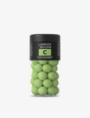 Lakrids by Bülow sour strawberry chocolate-coated red liquorice 295g (British brand)