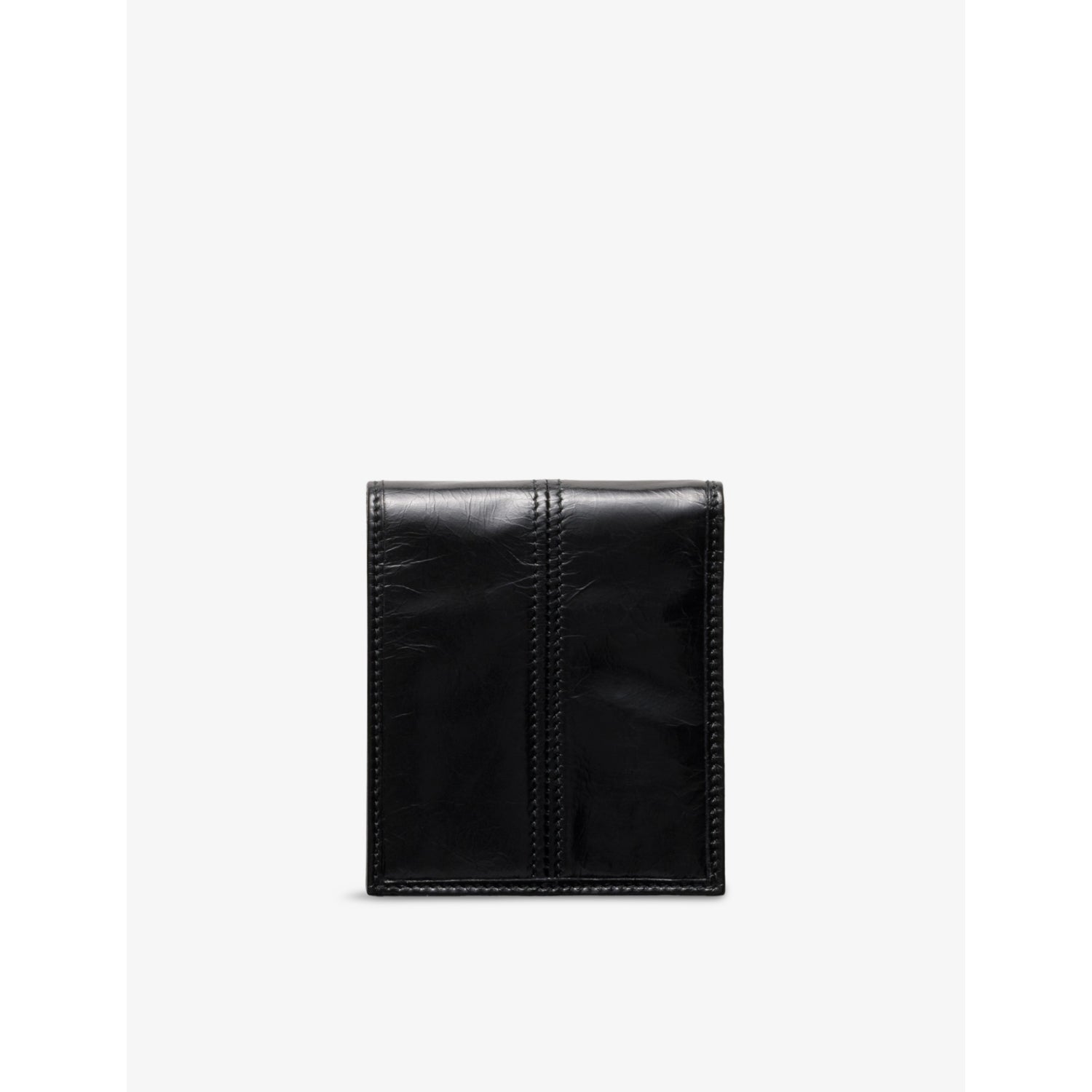 Prada leather wallet with triangle plaque (British brand)