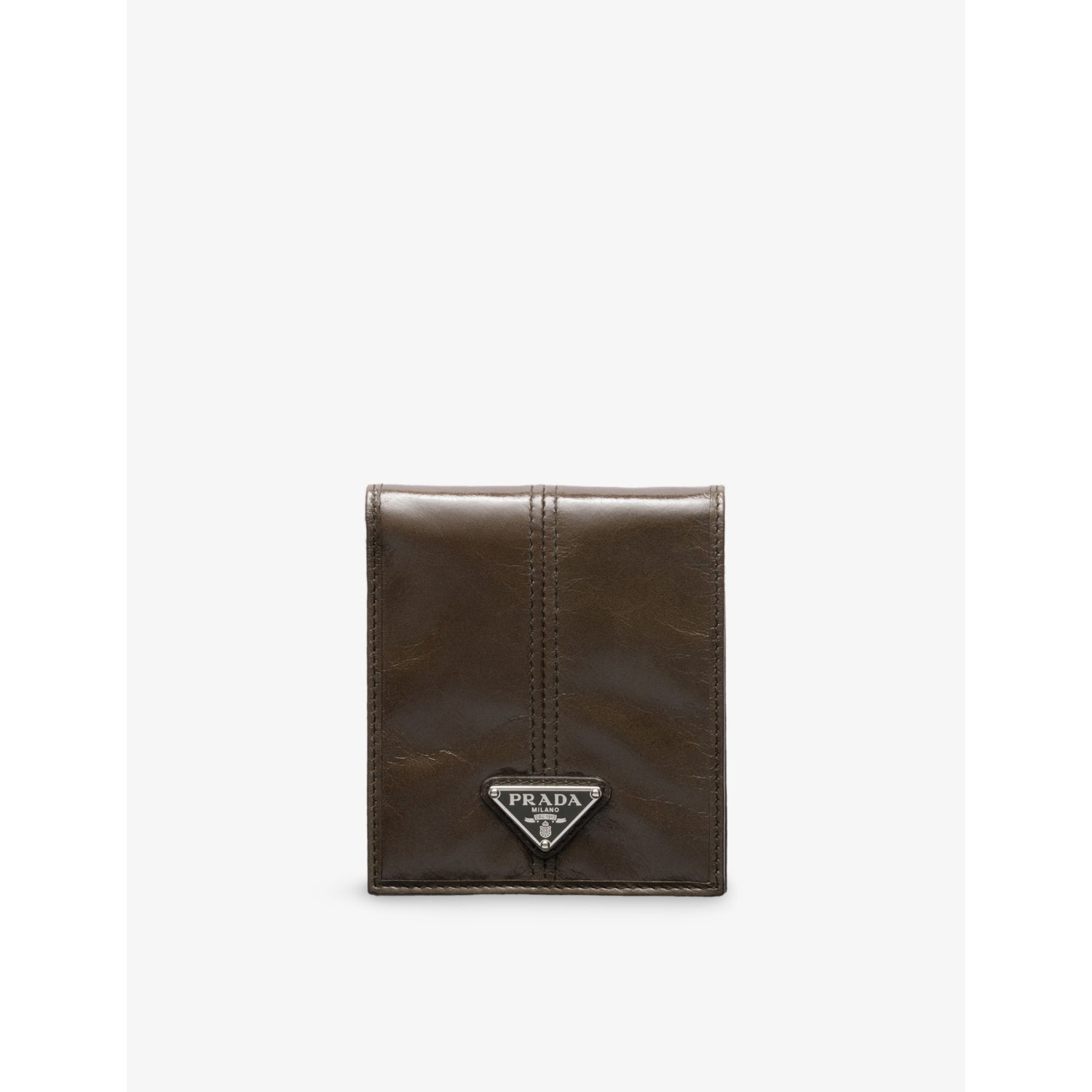 Prada Brand-Plaque Leather Wallet