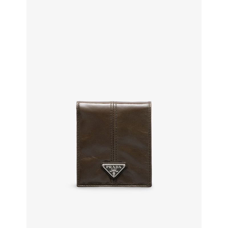 Prada Brand-Plaque Leather Wallet