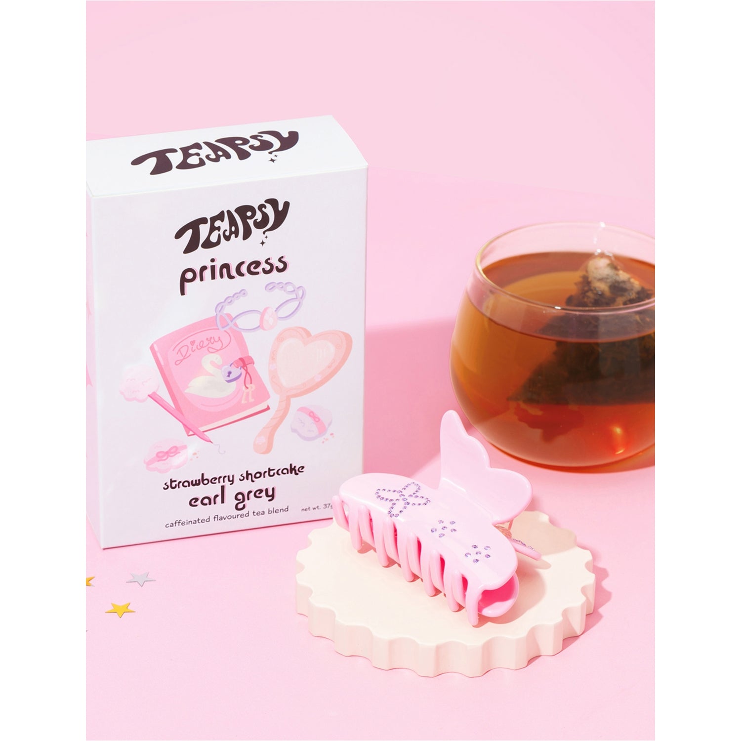 Teapsy Princess strawberry shortcake Earl Grey tea 15 teabags (British brand)