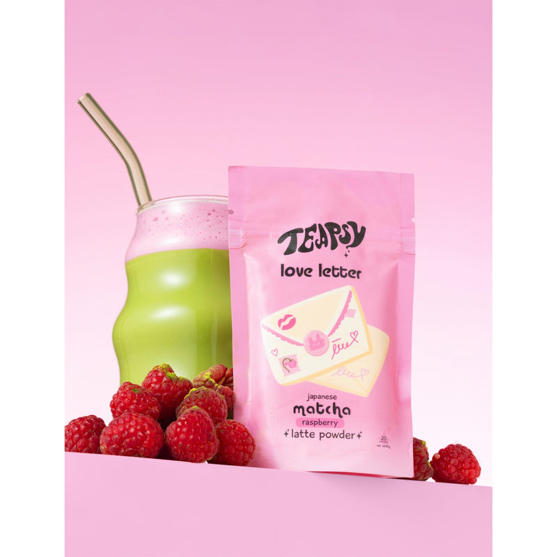 Teapsy matcha raspberry latte powder 40g, UK version