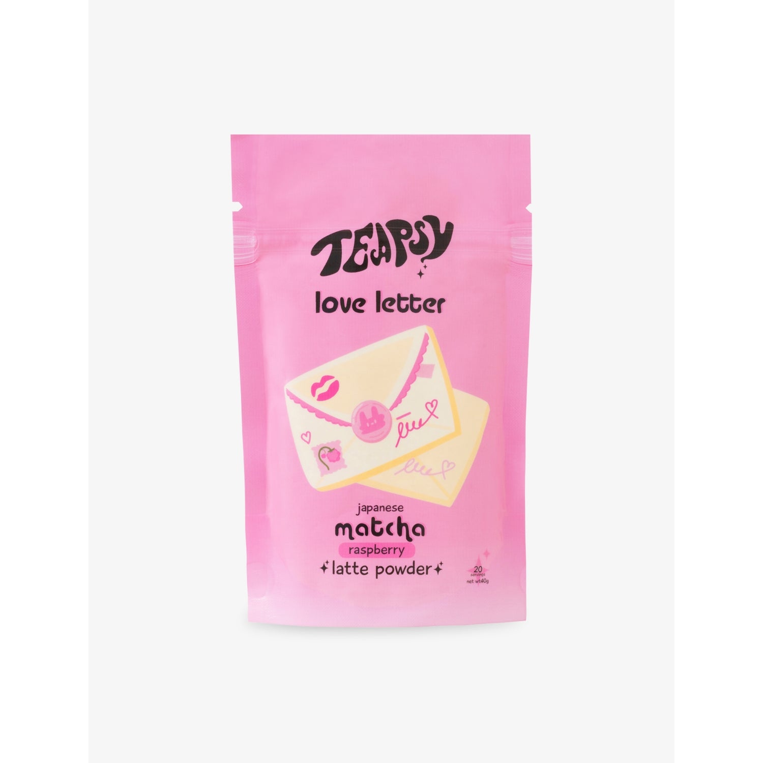 Teapsy matcha raspberry latte powder 40g, UK version