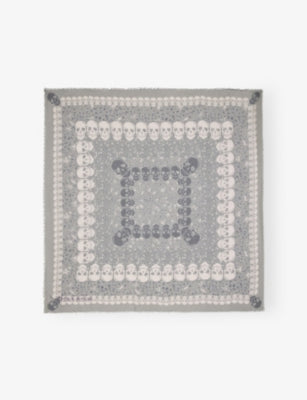 Zadig & Voltaire x Kerry Skull and Floral Graphic-Print Modal Scarf