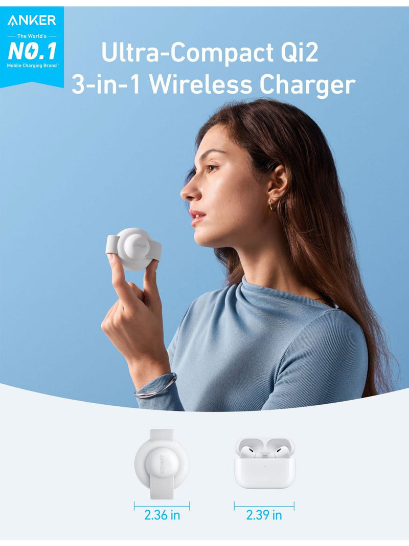 Anker MagGo 3-in-1 foldable wireless charging station (British brand)