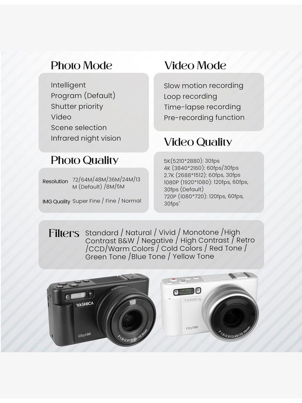 YASHICA City 100 digital camera, imported from the UK