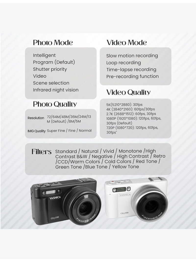 YASHICA City 100 digital camera, imported from the UK