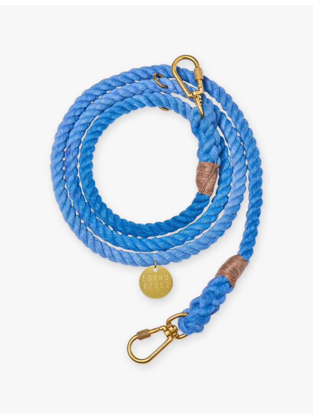 Found My Animal medium cotton dog lead with brass carabiner - British product