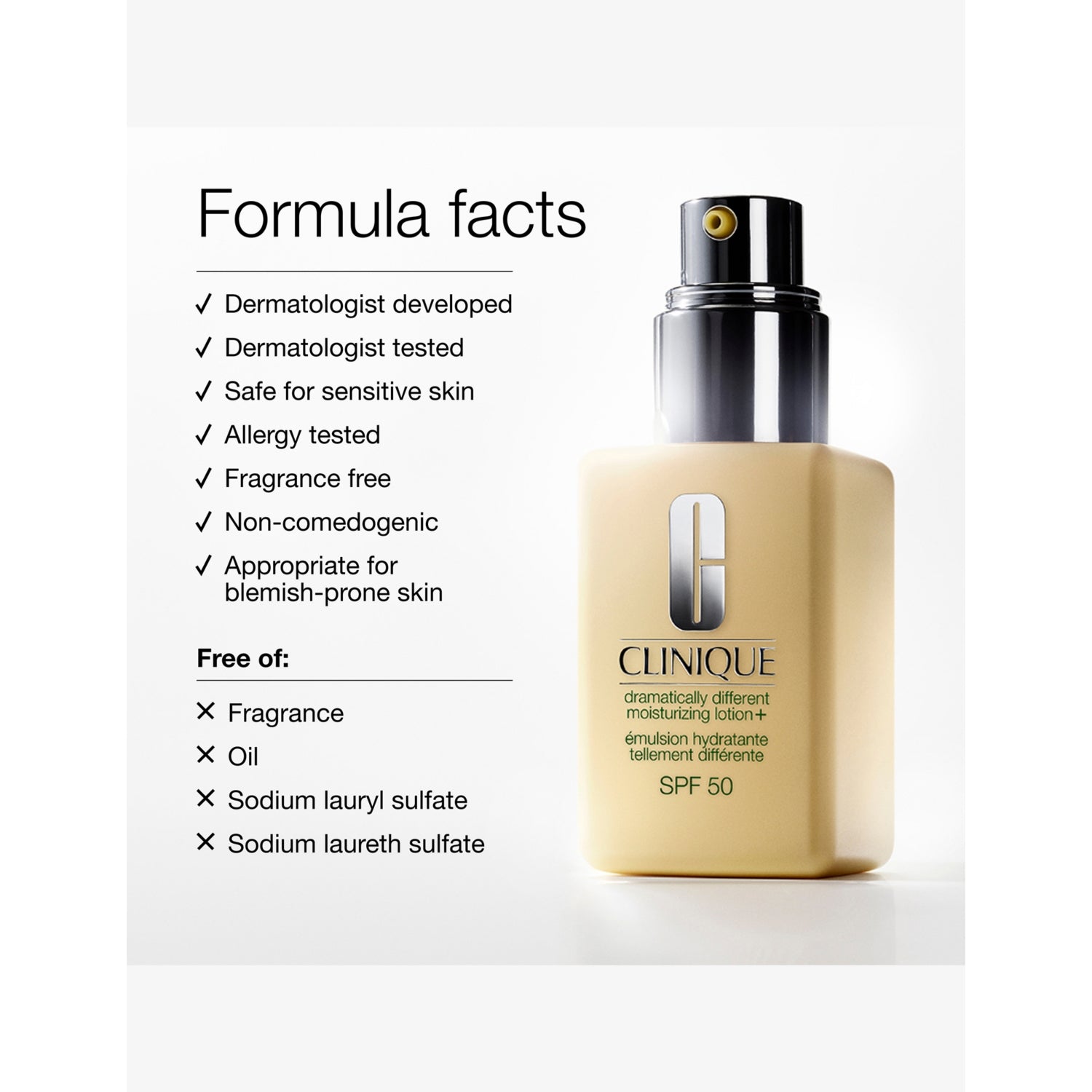 Clinique Dramatically Different Moisturising Lotion+ SPF50 75ml (British brand)