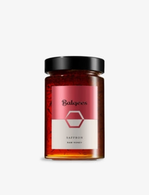 Balqees raw Greek saffron honey 250g jar, UK version
