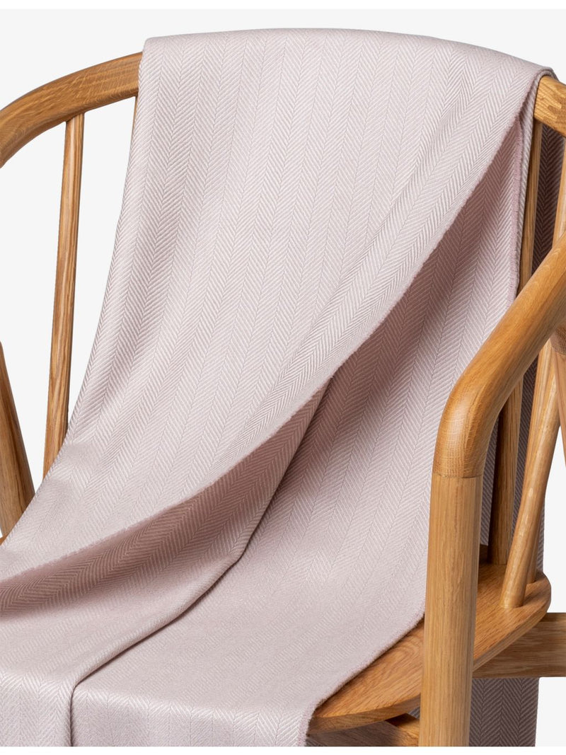 Johnstons herringbone wool throw 190cm x 140cm - British product