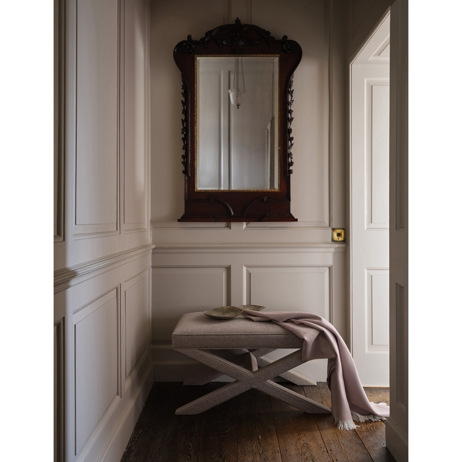 Johnstons herringbone wool throw 190cm x 140cm - British product