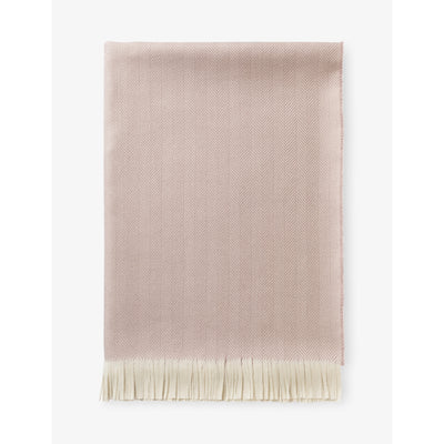 selfridges Johnstons Herringbone Wool Throw 190cm x 140cm- Buy online at McGrocer