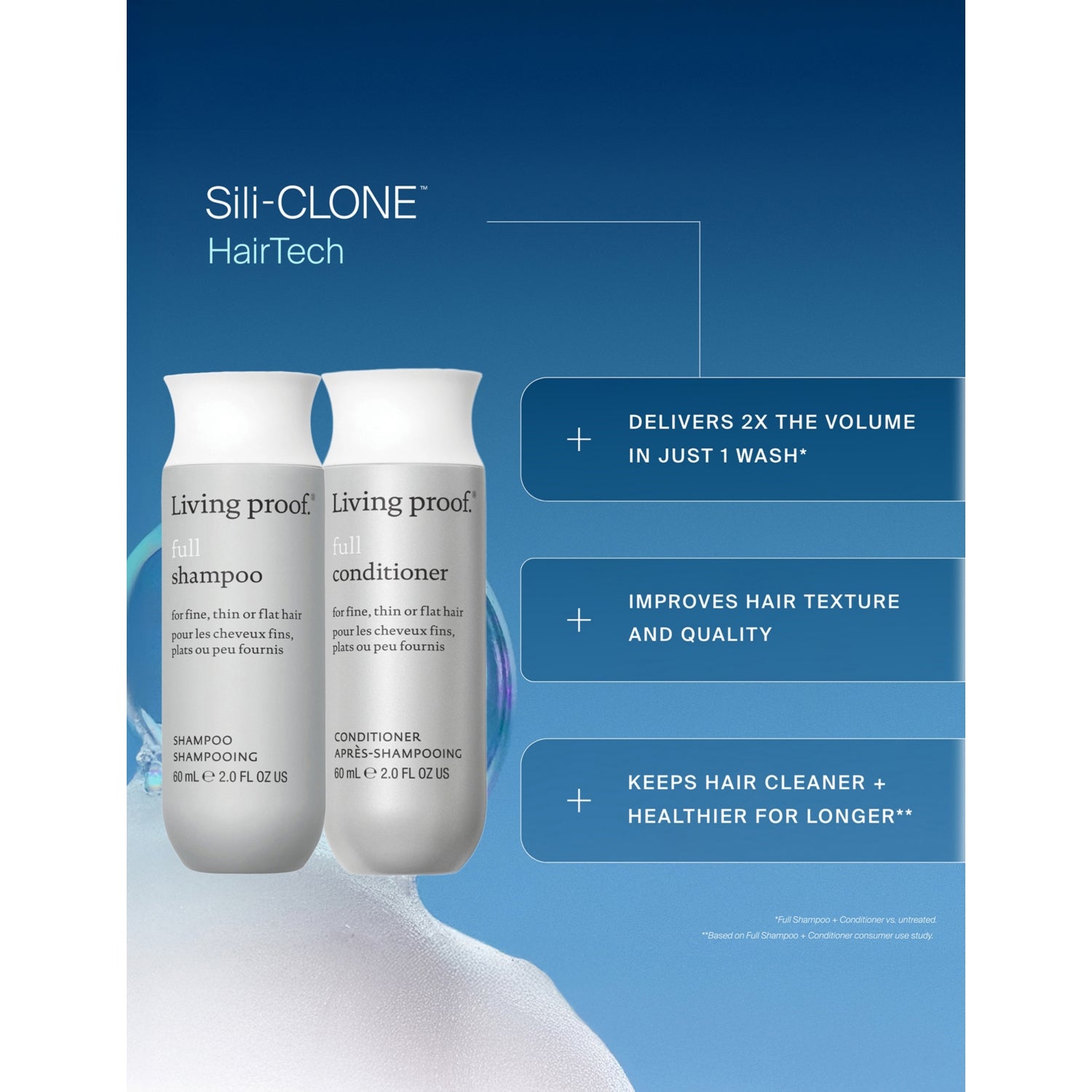 Living Proof voluminous hair essentials set travel sizes, UK version