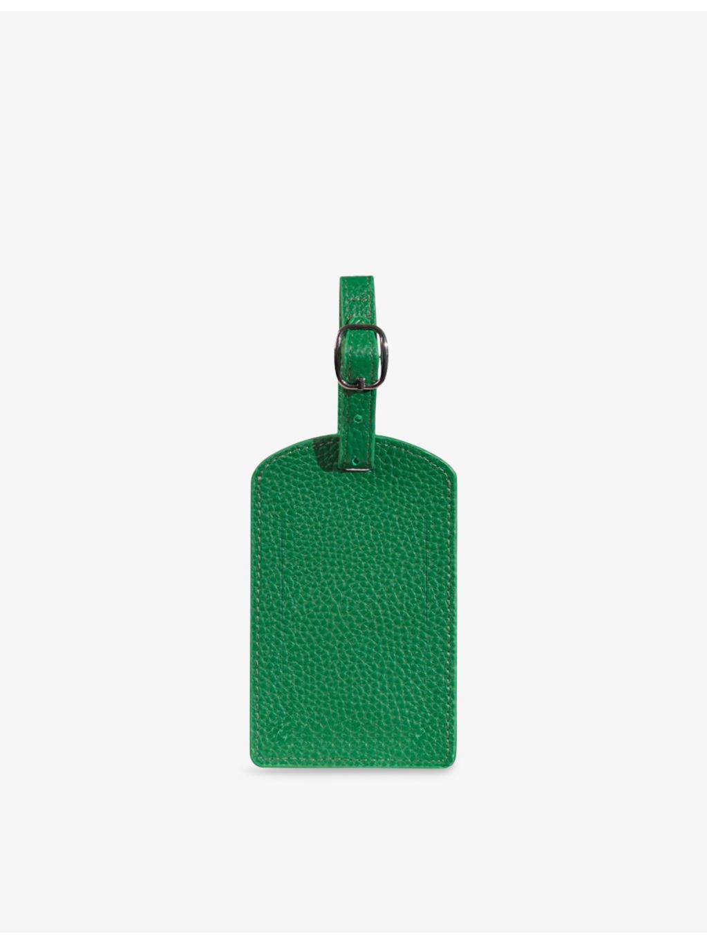 Mintapple top grain leather luggage tag with adjustable loop, imported from the UK