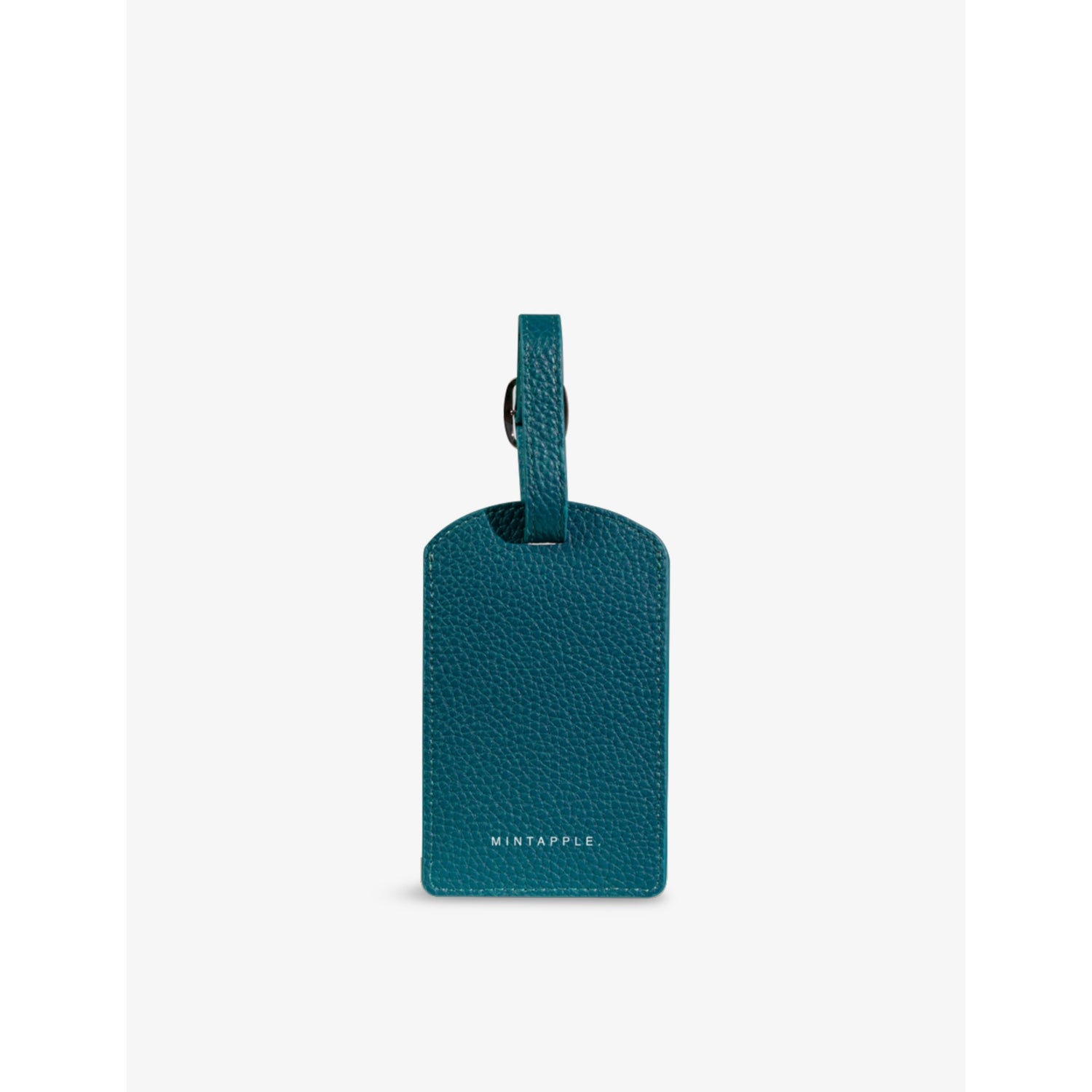 Mintapple top grain leather luggage tag 11.5cm x 7cm, imported from the UK