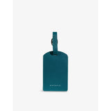 Mintapple top grain leather luggage tag 11.5cm x 7cm, imported from the UK