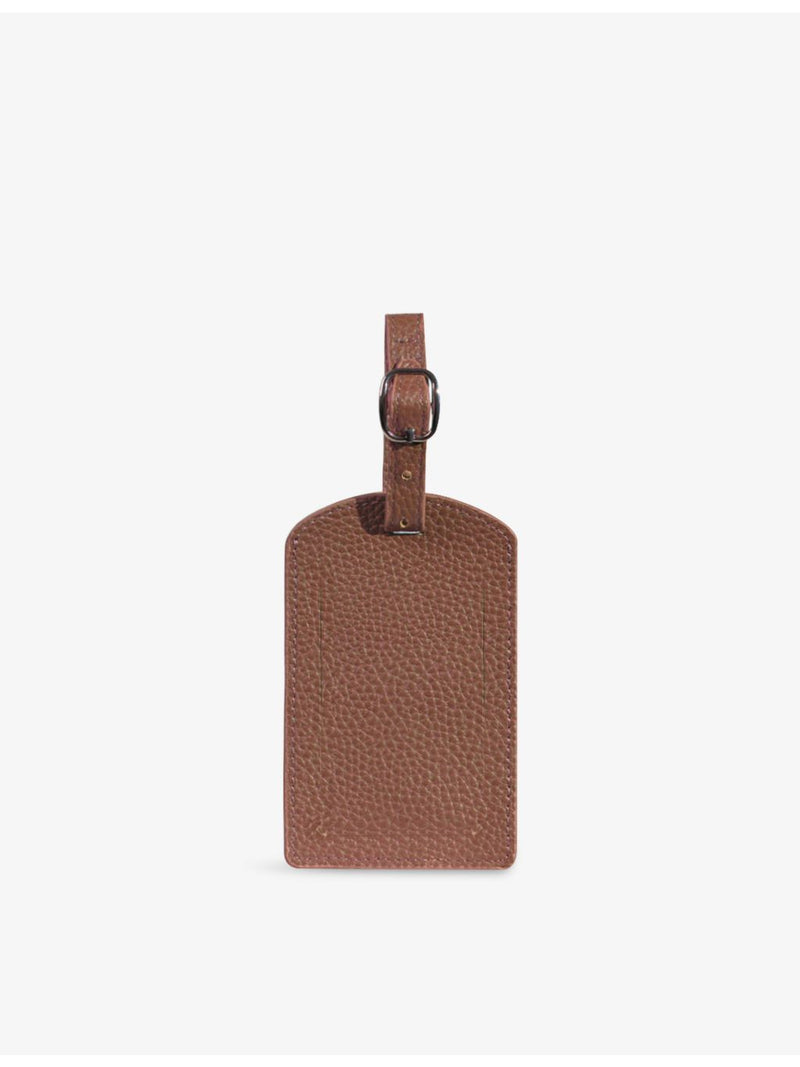 Mintapple top grain leather luggage tag, imported from the UK
