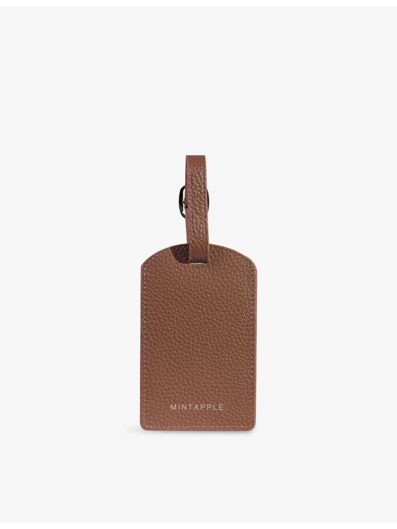 Mintapple top grain leather luggage tag, imported from the UK