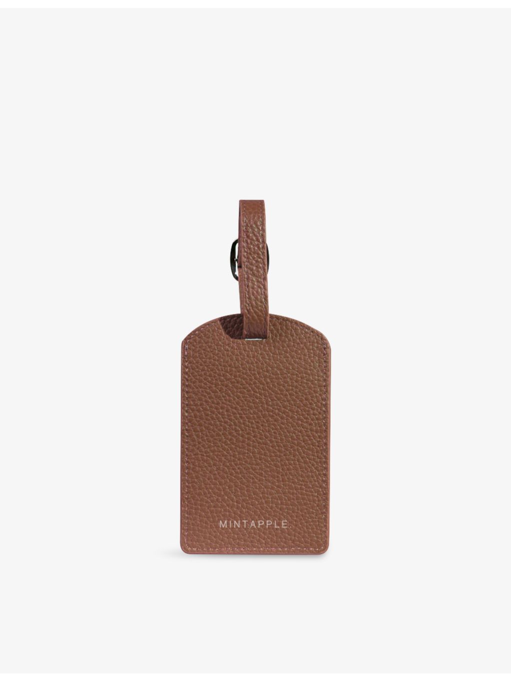 Mintapple top grain leather luggage tag, imported from the UK