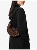 AllSaints Luna Leppo suede shoulder bag leopard print - British product
