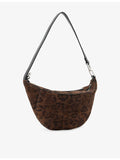 AllSaints Luna Leppo suede shoulder bag leopard print - British product