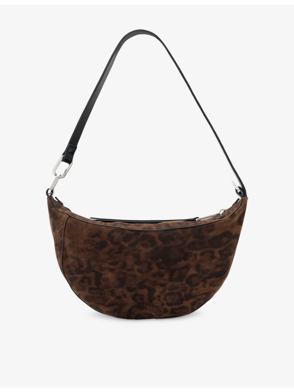 AllSaints Luna Leppo suede shoulder bag leopard print - British product