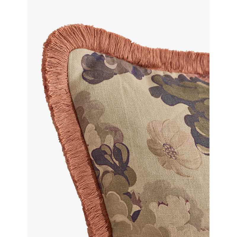 Soho Home Skylar printed linen cushion 50x50cm, imported from the UK