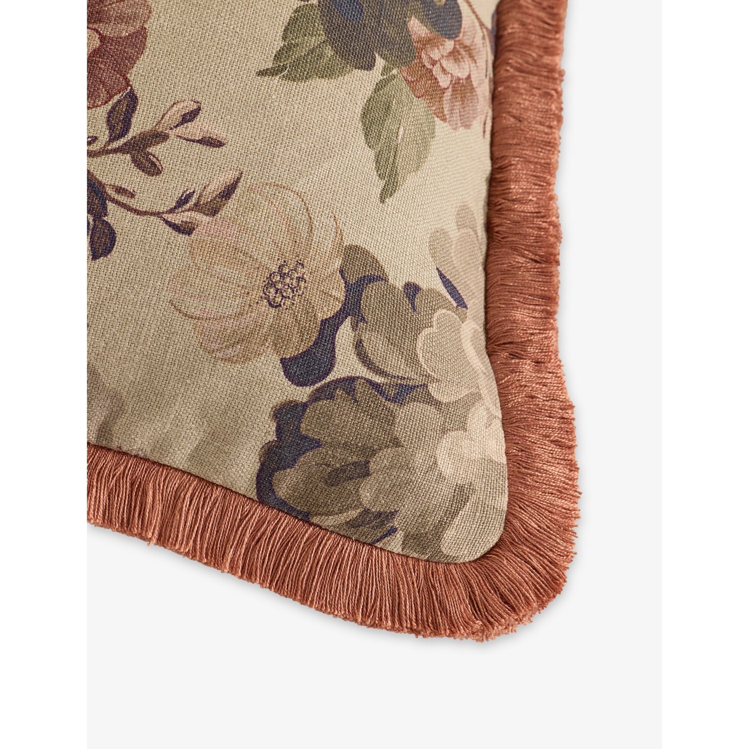 Soho Home Skylar printed linen cushion 50x50cm, imported from the UK