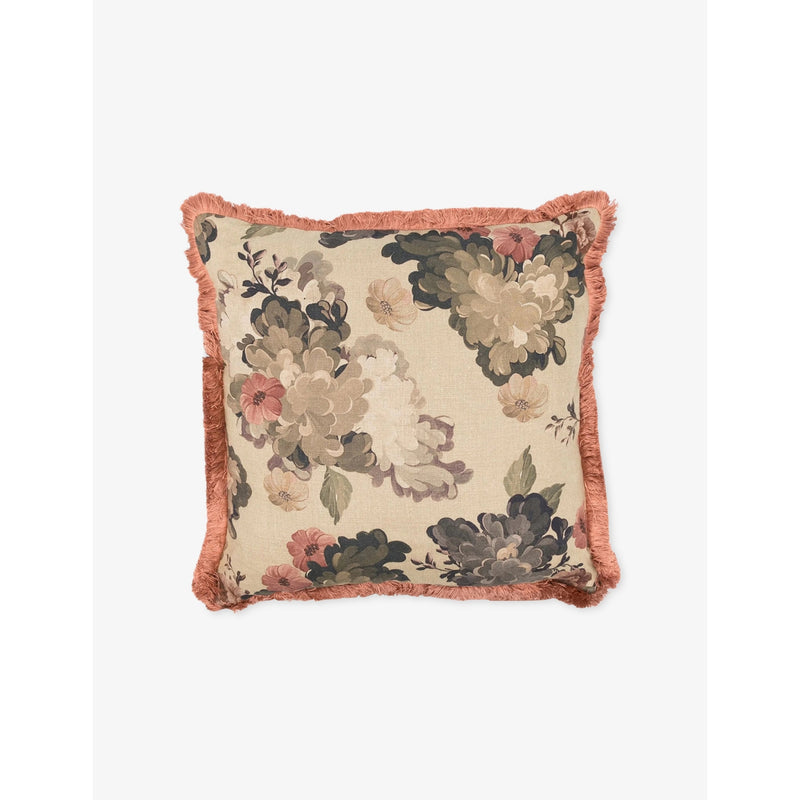 Skylar Printed Linen Cushion 50 x 50cm - BLUE
