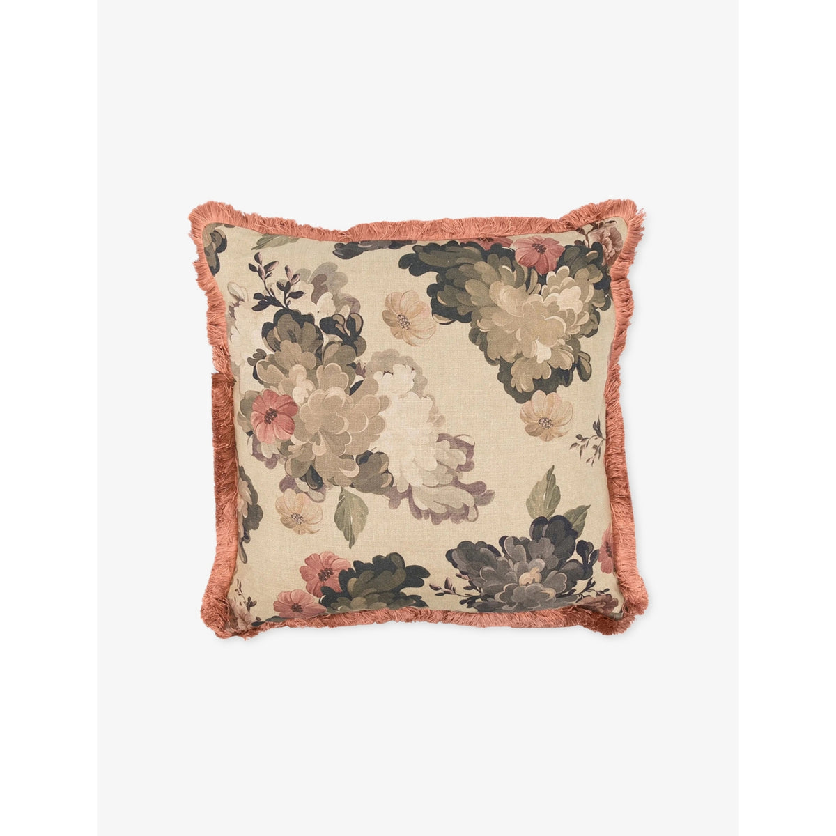 Skylar Printed Linen Cushion 50 x 50cm - BLUE
