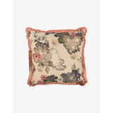 Skylar Printed Linen Cushion 50 x 50cm - BLUE