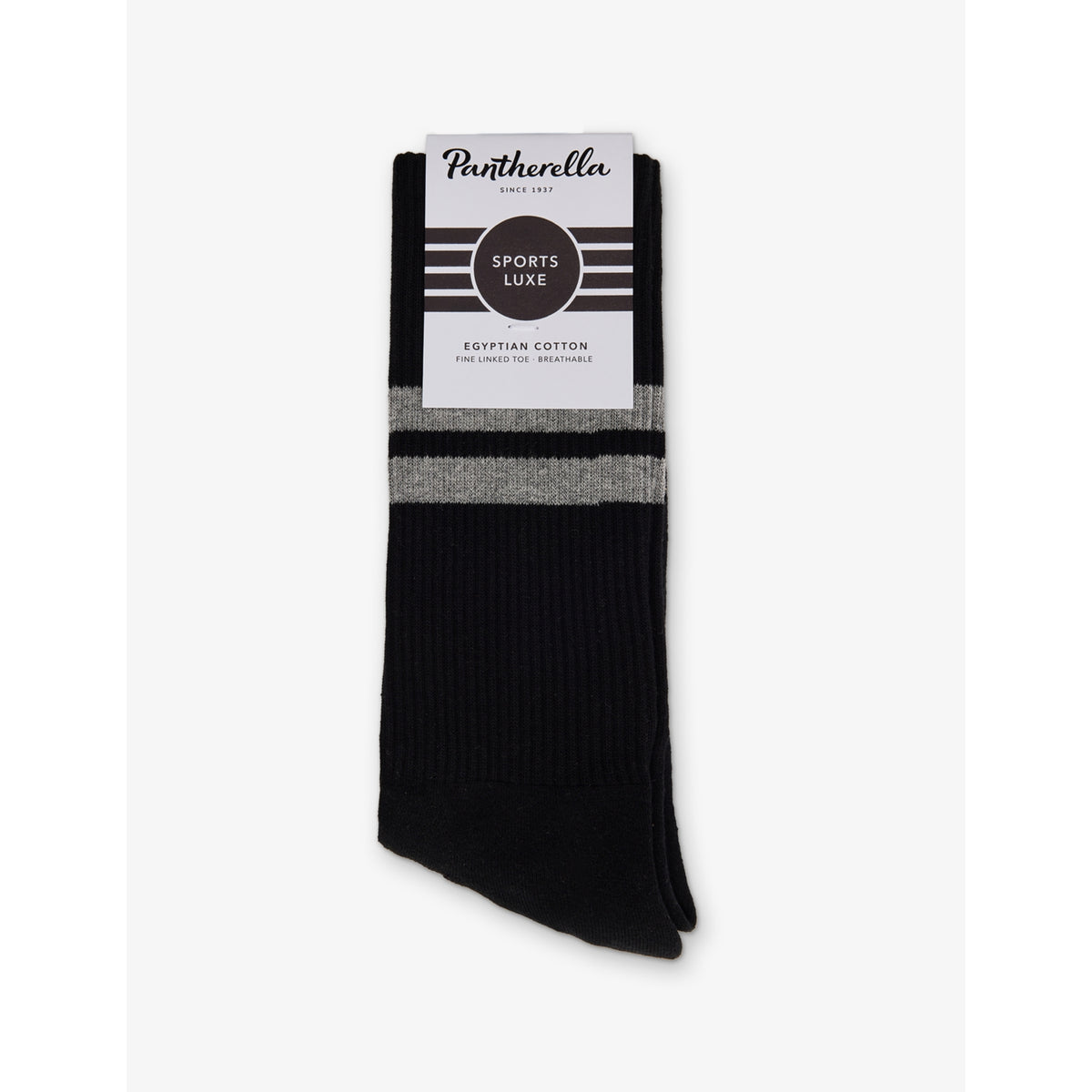 Spirit Socks Sports-Lux Cotton-Blend Crew Socks - BLACK - S