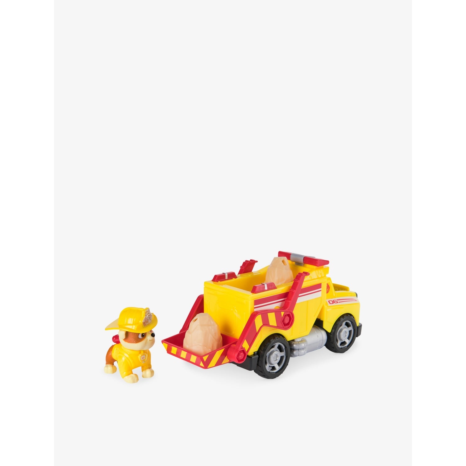 PAW Patrol Rubble Fire Cruiser toy vehicle playset with figure (British brand)