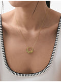 Astley Clarke gold and white sapphire pendant necklace, imported from the UK