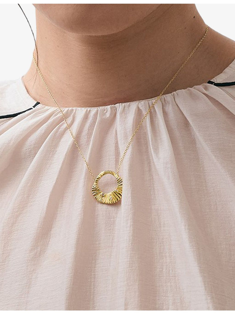 Astley Clarke gold and white sapphire pendant necklace, imported from the UK