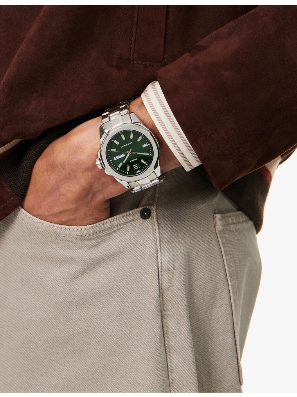 Timex Essex Avenue stainless steel watch 46mm, imported from the UK