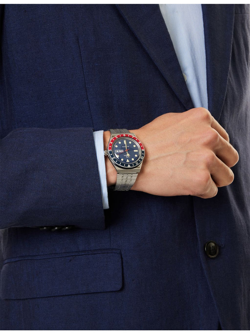 Timex Q Diver Reissue watch with blue dial 38mm, UK version