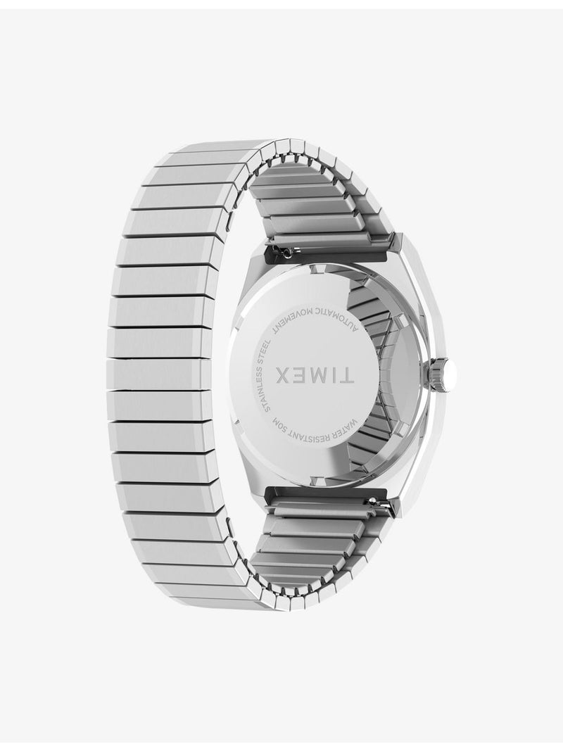 Timex 1983 E Line Reissue automatic watch 34mm stainless steel, UK version