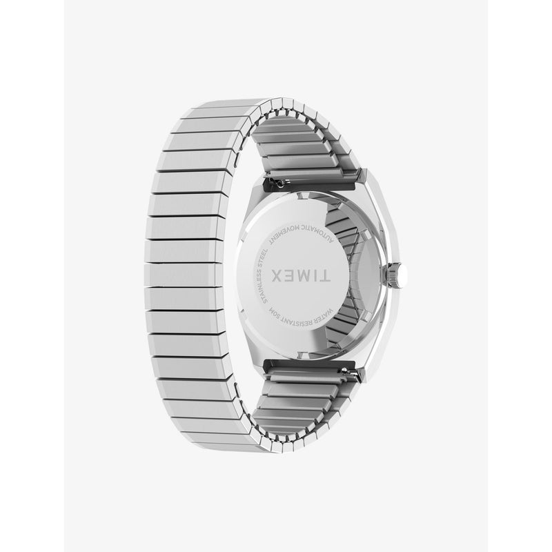 Timex 1983 E Line Reissue automatic watch 34mm stainless steel, UK version