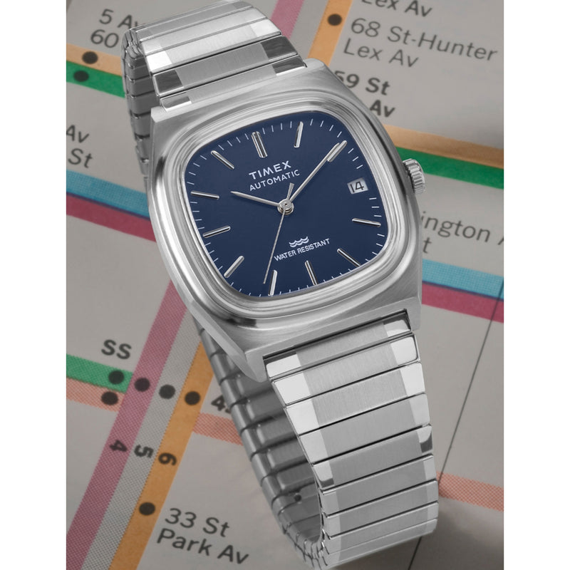 Timex 1983 E-Line automatic watch 34mm, UK version