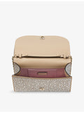Jimmy Choo rhinestone suede clutch bag with chain strap (British brand)