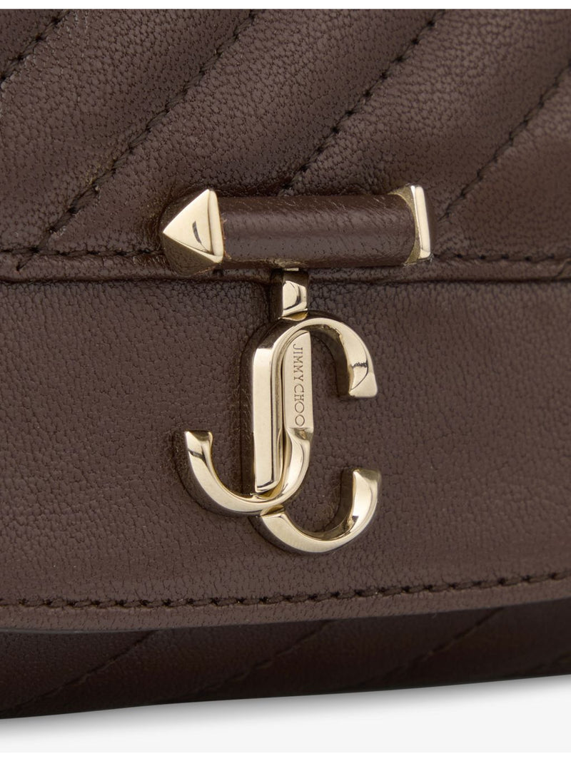 Jimmy Choo Curve quilted leather wallet-on-chain, UK version
