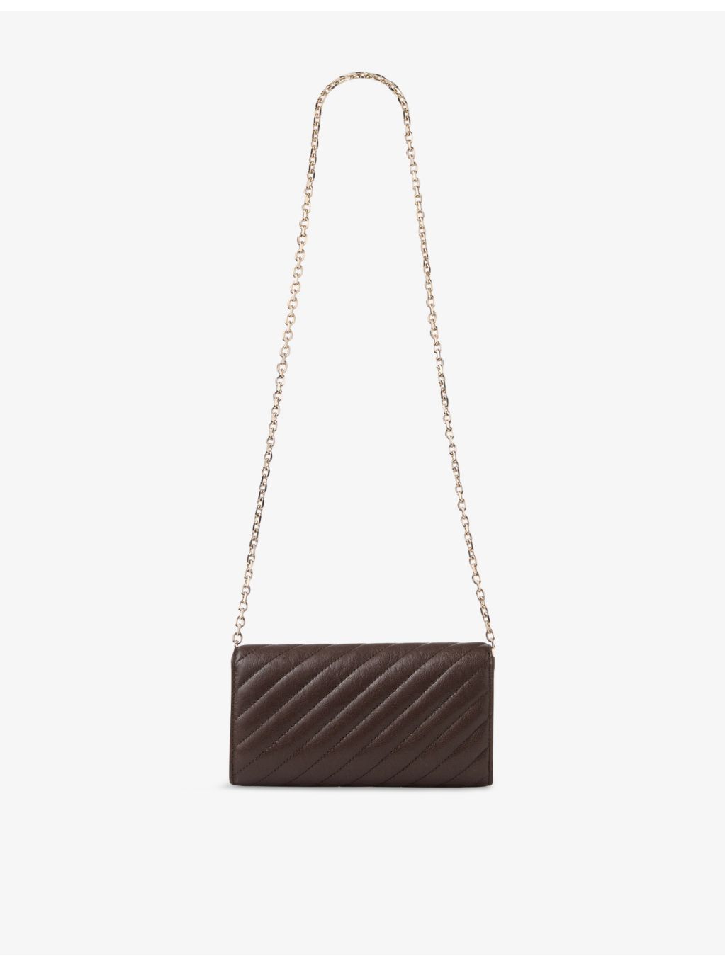 Jimmy Choo Curve quilted leather wallet-on-chain, UK version