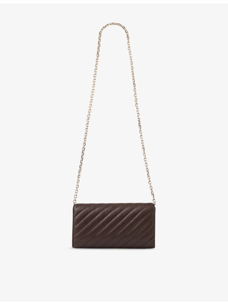 Jimmy Choo Curve quilted leather wallet-on-chain, UK version