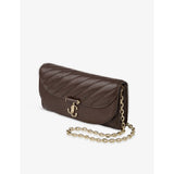 Jimmy Choo Curve quilted leather wallet-on-chain, UK version
