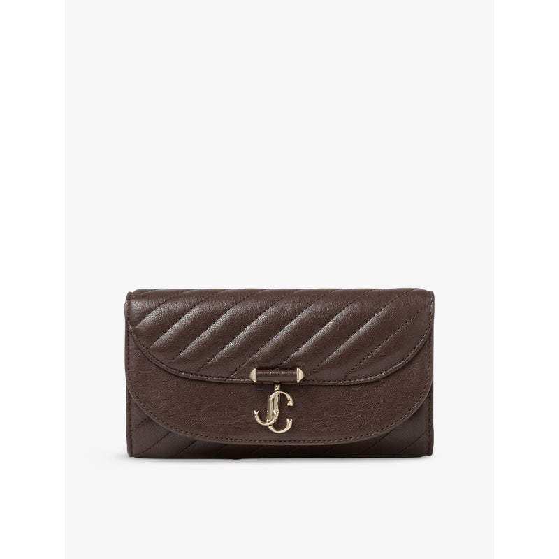 Jimmy Choo Curve quilted leather wallet-on-chain, UK version