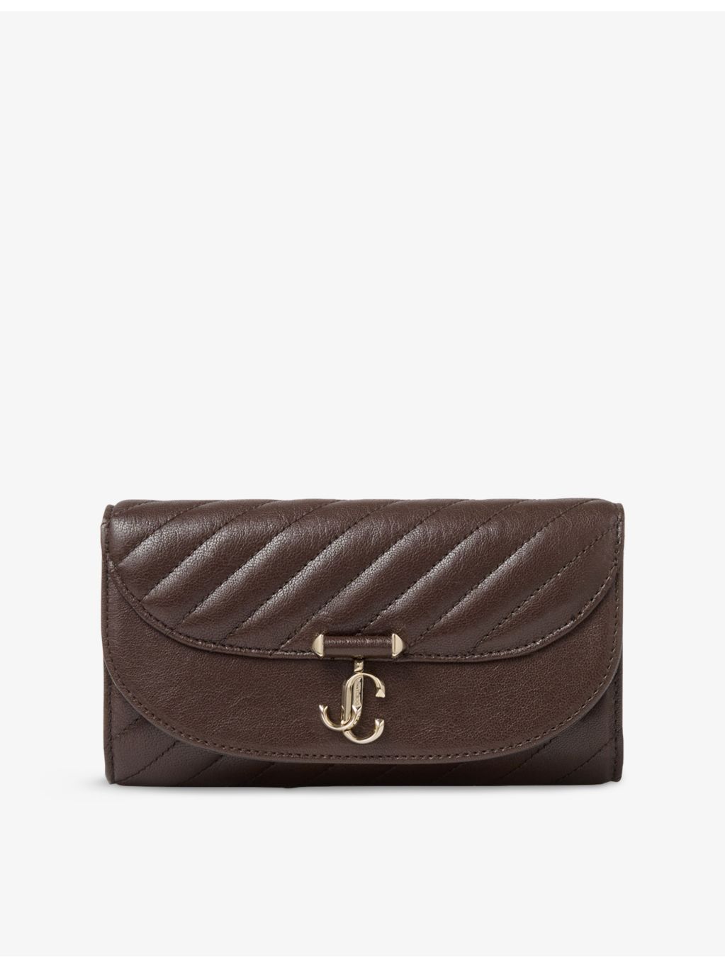 Jimmy Choo Curve quilted leather wallet-on-chain, UK version